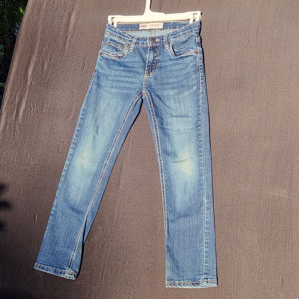Levi's 511 Performance Boys Size 8 Regular Slim Fit Blue Stretch Jeans